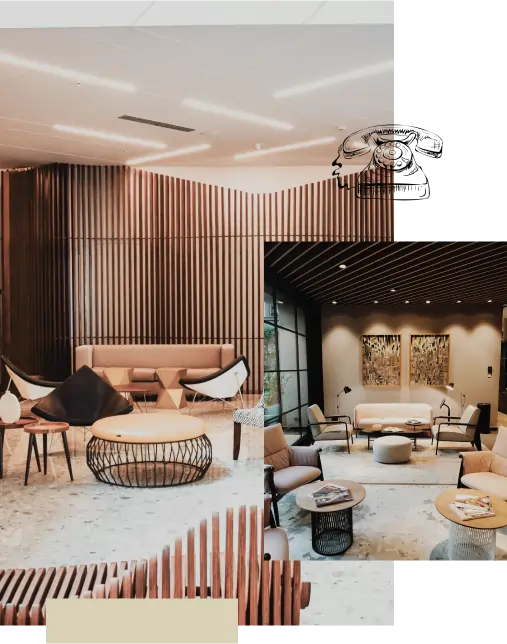 Group-1054 Composition d'espace de réception et détente